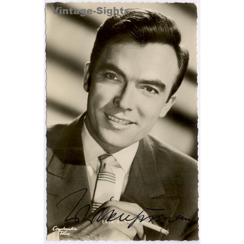 Erik Schumann Signed Autograph Constantin Film (Vintage PC 1956)