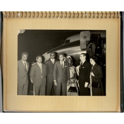Congo: President Mobutu Minister Bomboko State Visit Greece Air Congo (Vintage Press Album 24 Photos 1969)