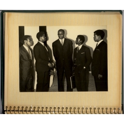 Congo: President Mobutu Minister Bomboko State Visit Greece Air Congo (Vintage Press Album 24 Photos 1969)