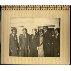 Congo: President Mobutu Minister Bomboko State Visit Greece Air Congo (Vintage Press Album 24 Photos 1969)