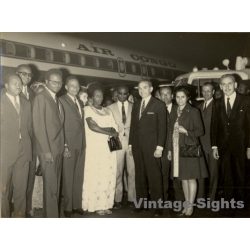 Congo: President Mobutu Minister Bomboko State Visit Greece Air Congo (Vintage Press Album 24 Photos 1969)