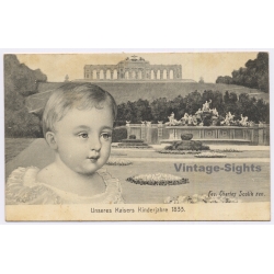Emperor Franz Joseph I Kinderjahre Childhood (Vintage PC 1908)