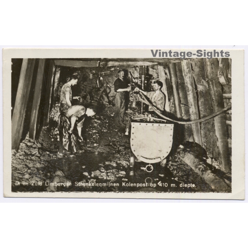 Netherlands: Limburgse Steenkolenmijnen Kolenpost (Vintage RPPC 1940s/1950s)