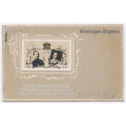 Prussia: Kaiser Wilhelm II Friedrich I Bicentennial 1701-1901 (Vintage RPPC 1901)
