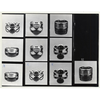 Contact Sheet: PRAHA Watches *1 (Vintage Advertisement Photo B/W 1980s)
