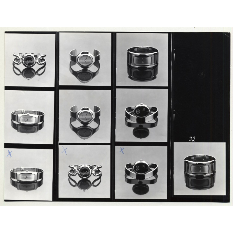 Contact Sheet: PRAHA Watches *1 (Vintage Advertisement Photo B/W 1980s)
