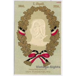 Germany WWI: Generalfeldmarschall Von Hindenburg Military Jubilee (Vintage PC 1916)