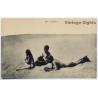 Algeria: Au Desert - 3 Young Nude Men In Sand Dunes (Vintage Postcard ~1910s)