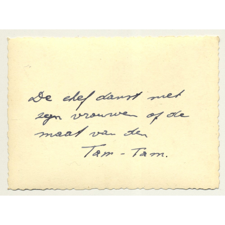 Congo-Belge: Medicine Man / Tribal Chief In Action / Tam Tam (Vintage Photo B/W ~1930s)