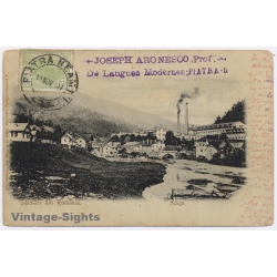 Azuga / Romania: Factory Industrial View Piatra Neamt Pm - To Paris  (Vintage PC 1907)