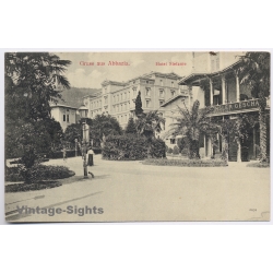 Opatija Abbazia / Croatia: Hotel Stefanie Imperial Park Wechsler Block (Vintage PC 1910)