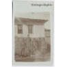 Vinicani Vardar / Macedonia: WWI German Soldiers Harem Quarters Local Children (Vintage RPPC 1916)