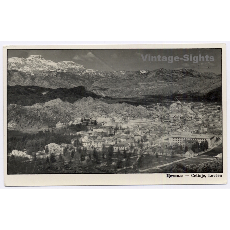 Cetinje / Montenegro: Locven Mountain Panorama View Yugoslavia (Vintage RPPC 1937)