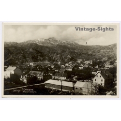 Cetinje / Montenegro: Crnagora Town View Photo Kukisic Dubrovnik (Vintage RPPC 1933)