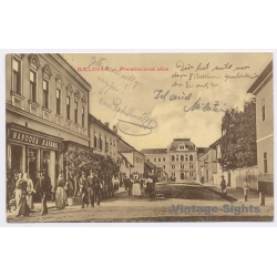 Bjelovar / Croatia: Preradoviceva Ulica Street View Narodna Kavana Cafe (Vintage PC 1905)