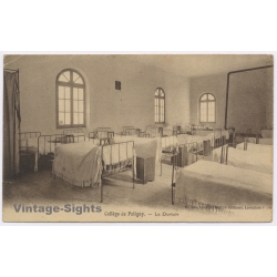 France: Collège de Poligny Dormitory Bedroom Interior Beds (Vintage PC ~1900s/1910s)
