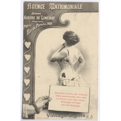 Paris / France: Agence Matrimoniale Matchmaking Aurore De Limenay Marriage Proposal (Vintage PC 1903)