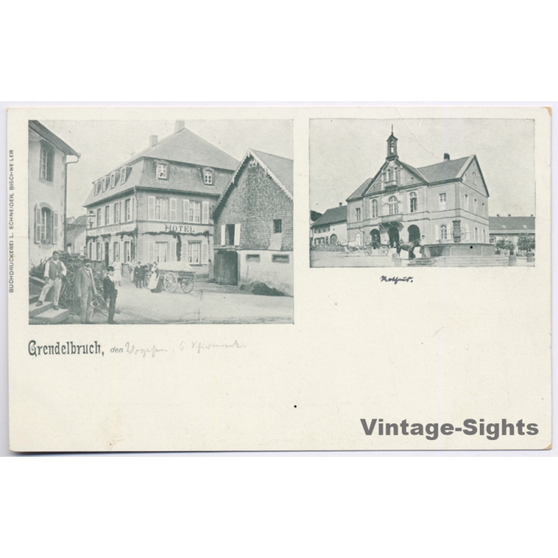 Grendelbruch Alsace / France: Hotel Le Weber Town Hall(Vintage PC 1900s)