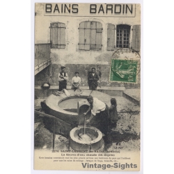 Saint Lauren Les Bains / France: Les Bains Ardeche Hot Spring Source (Vintage PC 1923)