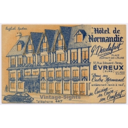 Évreux /  France: Hotel de Normandie G.Dieulafait (Vintage PC ~1940s/1950s)
