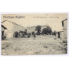 Li Pizou Dordogne /  France: Place de la Poste Town Square Inhabitants (Vintage PC 1909)