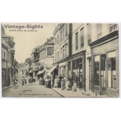 Laigle L'Aigle Orne / France: Rue D Becanne Street Shop Fronts Pow Camp Du Mans Kriegsgefangener (Vintage PC 1917)