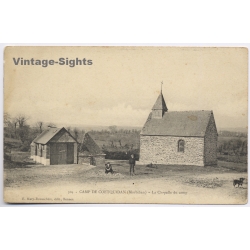 France: Camp de Coetquidan Morbihan La Chapelle Du Camp Church (Vintage PC ~1900s)