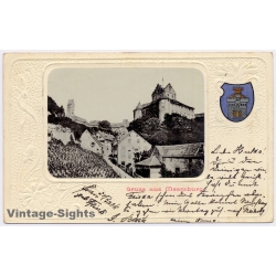 Germany: Gruss Aus Meersburg Bodensee Embossed Coat Of Arms (Vintage PC 1904)