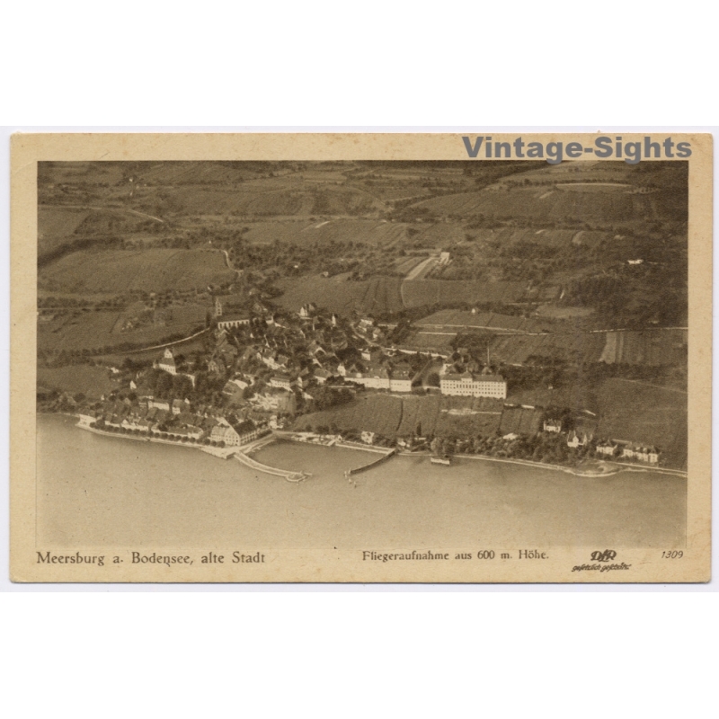 Meersburg Bodensee / Germany: Aerial View Fliegeraufnahme (Vintage PC 1920s)