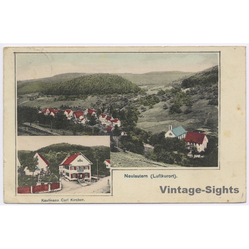 Neulautern / Germany: Panorama View Kaufmann Carl Kircher (Vintage PC 1908)