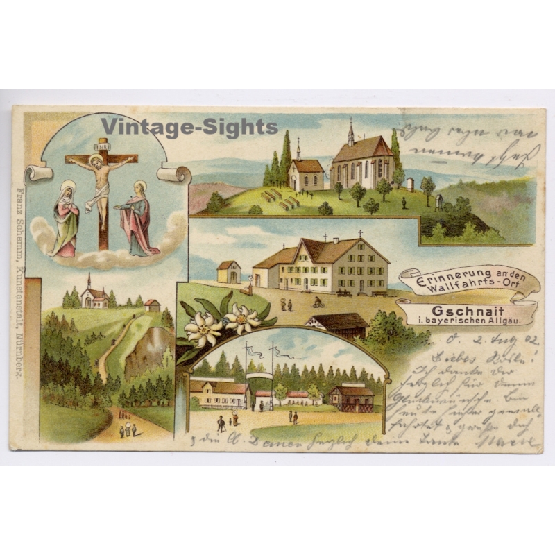 Gschnait Altusried / Oberallgäu: Pilgrimage Wallfahrt Bavaria Bayern (Vintage PC Litho 1902)