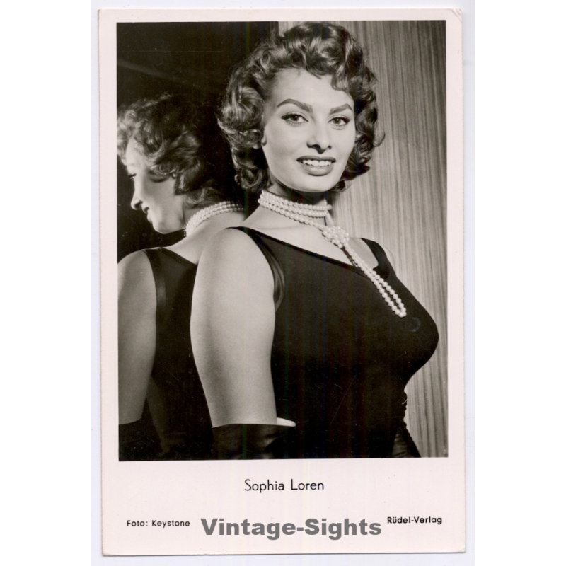 Sophia Loren Italian Actress Movie Star Cinema (Vintage RPPC 1957)