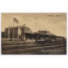Herbesthal / Germany: Bahnhof Railway Station WWI Feldpost (Vintage PC 1918)