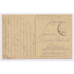 Herbesthal / Germany: Bahnhof Railway Station WWI Feldpost (Vintage PC 1918)
