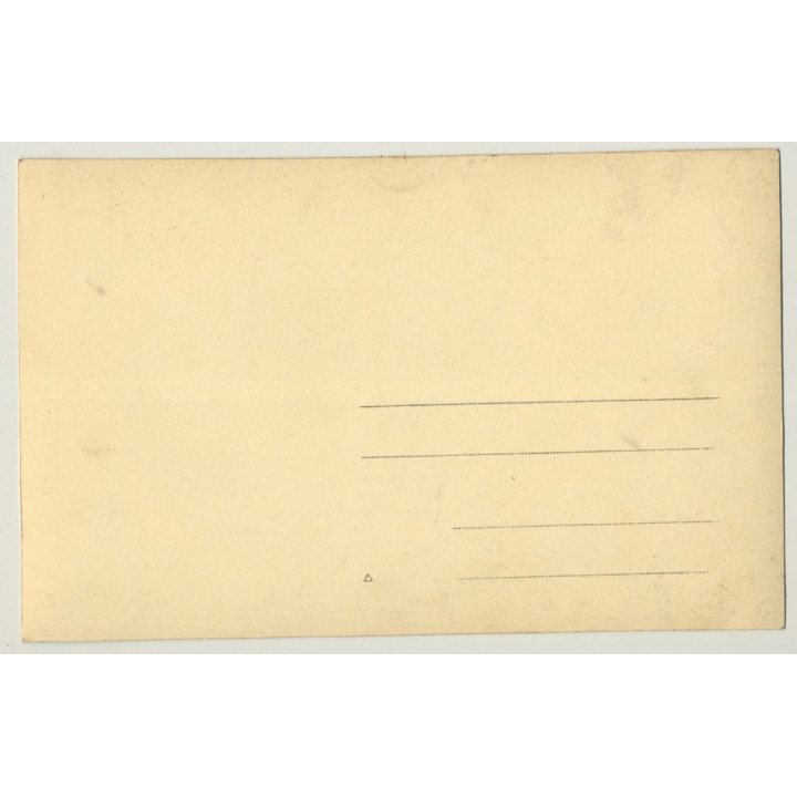 Pretty Young Marine Soldier In White Uniform / Belgium? (Vintage RPPC ~1930s/1940s)