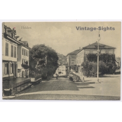 Heiden / Switzerland: Street Scene - Hotel Freihof & Conditorei Bader (Vintage PC ~1910s)