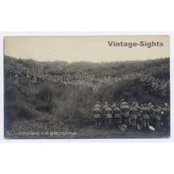 WWI German Military: Feldgottesdienst an der griechischen Granze / Balkan Campaign (Vintage RPPC 1916)