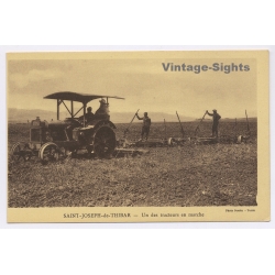 Saint-Joseph-de-Thibar / Tunisia: Tractor Ploughing Agriculture (Vintage PC ~1920s)