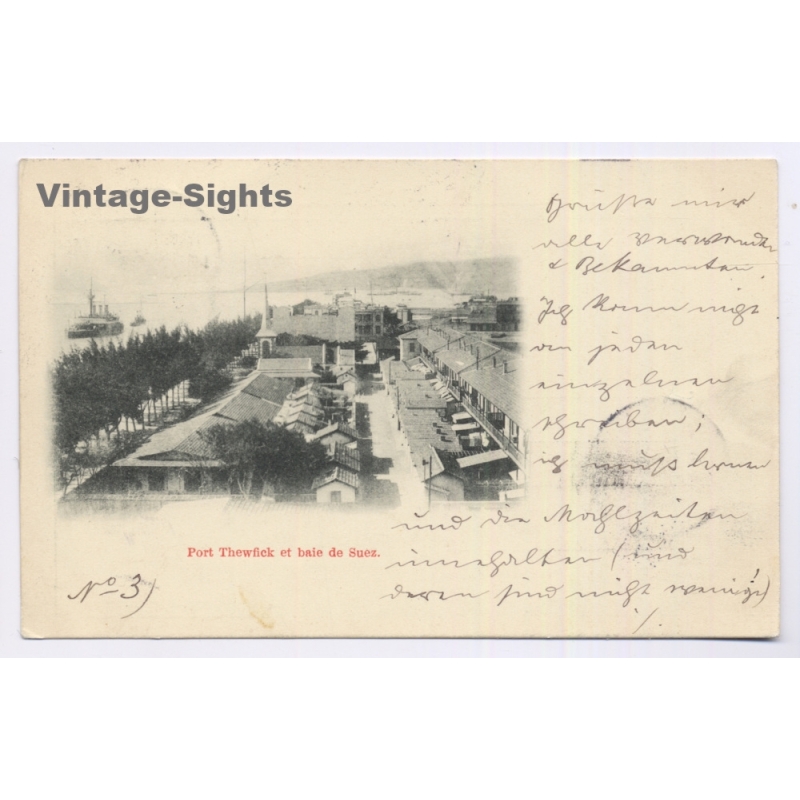 Egypt: Port Thewfick Et Baie De Suez - Port Taufiq Ships (Vintage PC 1902)