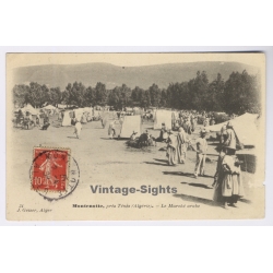 Montenotte près Ténès / Algeria: La Marche Arabe Market - J. Geiser (Vintage PC 1908)