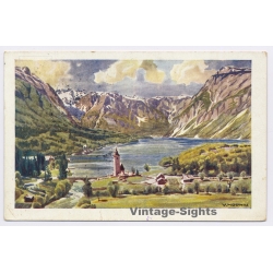 Slovenia WW2: Bohini Wocheiner See - V Hodnik - Militär Dienststempel Veldes Bled (Vintage PC 1941)