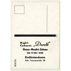 Nude Showgirl Olga / Night-Cabaret Dorett - Kurfürstendamm (Vintage PC Berlin 1960s)