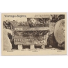 Baalbek / Lebanon: Jupiter Temple Lion Head Ruins Ancient Roman Architecture (Vintage PC ~1910s/1920s)