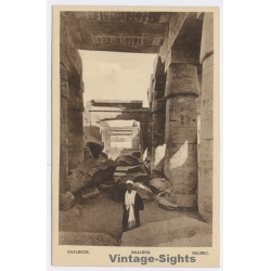 Luxor / Egypt: Luxor Temple Ruins - Misprint Baalbek (Vintage PC ~1910s/1920s)
