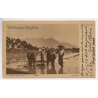 Garoet Garut - Java / Indonesia: Plowing With Buffaloes Karbouwen Ploeg (Vintage PC 1921)