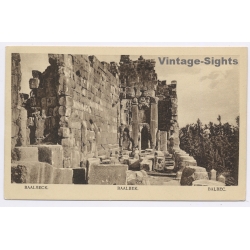 Baalbek / Lebanon: Temple Of Bacchus Ruins Roman Architecture (Vintage PC ~1910s/1920s)