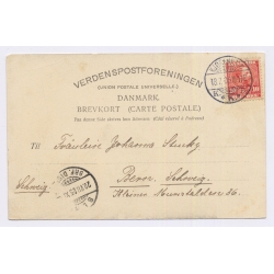 Copenhagen / Denmark: Kobmagergade Rundetaarn Horse Tram (Vintage PC 1905)