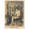 Sepp Hilz: Eitelkeit - Nude Woman Haus Der Deutschen Kunst (Vintage RPPC ~1940s)