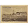 SMS Ostfriesland Kaiserliche Marine WWI Imperial German Navy Feldpost Flugstation List Sylt Tondern (Vintage PC 1915)