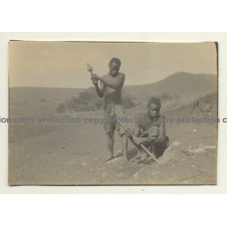 Congo-Belge: Indigenous Mine Workers / Bogoro (Vintage Photo B/W ~1930s)